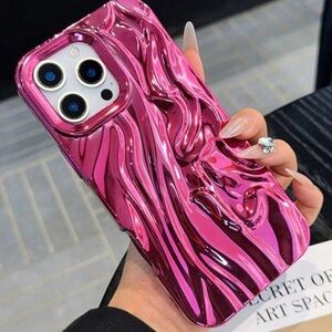 Pink Metallic iPhone 15 Pro Max Case